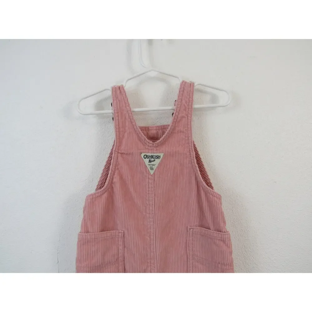 OshKosh B'Gosh 24M Baby Pink Corduroy Overalls Pants Jumper Bibs Coveralls